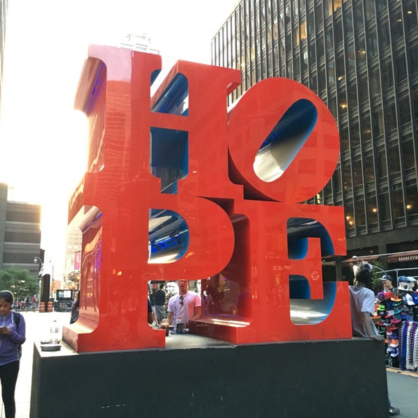 HOPE Sculpture by Robert Indiana - Outdoor Sculpture in Theater District